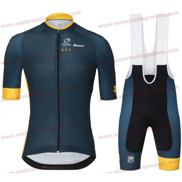 TEAM AUSTRALIA 2018 CA Fietskleding Set Wielershirt korte mouwen+Fiets Koersbroek 18A0013