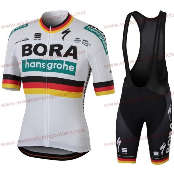 BORA-hansgrohe German champions 2018 Wielerkleding Set Wielershirt Korte Mouw+Fiets Koersbroek 1118w