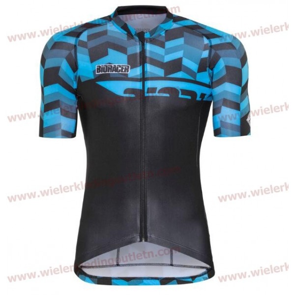 Bioracer Spitfire Fishbone Blauw 2018 Wielershirt korte mouwen 18A0086