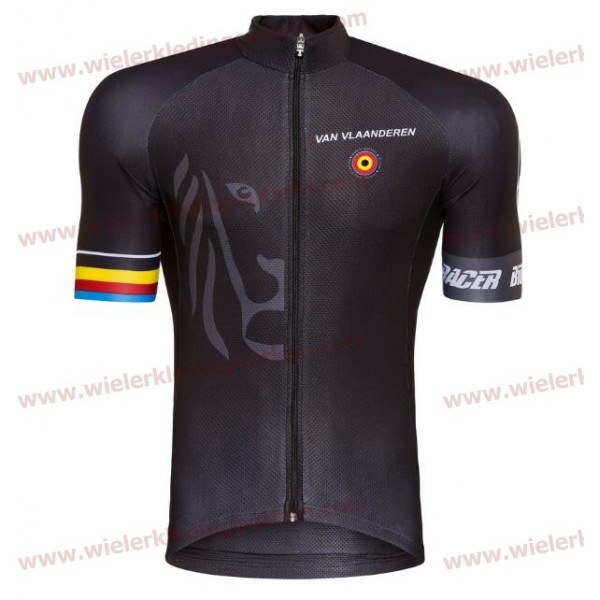 Bioracer Van Vlaanderen Zwart 2018 Wielershirt korte mouwen 18A0093