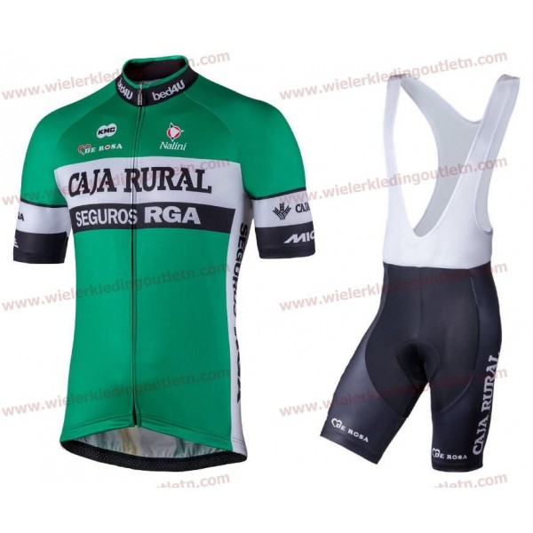 2018 CAJA RURAL Wielerkleding Set Wielershirt korte mouwen+Fiets Koersbroek D129