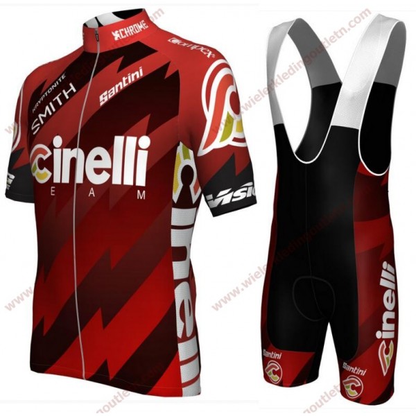 Cinelli Chrome 2018 Wielerkleding Set Wielershirt korte mouwen+Fiets Koersbroek 18B521028