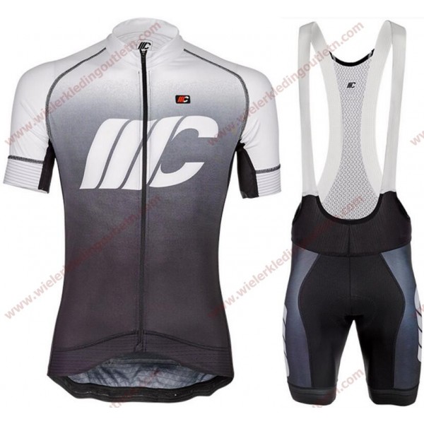 Cipollini Shading wit Zwart Wielerkleding Set Fietsshirt Korte Mouw+Fiets Koersbroek 18C10305