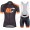 Cipollini Easy Zwart oranje Wielerkleding Set Fietsshirt Korte Mouw+Fiets Koersbroek 18C10283