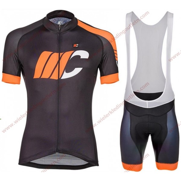 Cipollini Easy Zwart oranje Wielerkleding Set Fietsshirt Korte Mouw+Fiets Koersbroek 18C10283