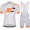 Cipollini Easy Wit oranje Wielerkleding Set Fietsshirt Korte Mouw+Fiets Koersbroek 18C10277