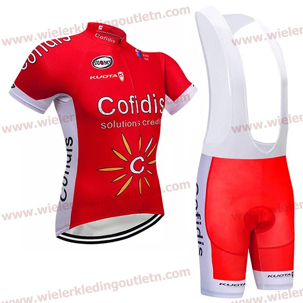 2018 Cofidis Wielerkleding Set Wielershirt Korte Mouw+Fiets Koersbroek A2019318