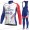 Groupama Fdj 2018 Fietskleding Set Wielershirt Lange Mouw+Lange fietsbroeken Bib 18A0008