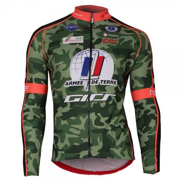 2018 Armee De Terre Camouflage Wielershirts lange mouw Z5gAG