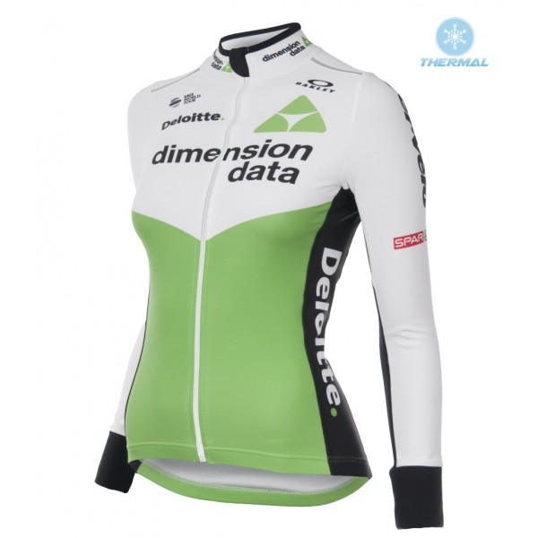 2018 Dimension Data Dames Fietsshirt lange mouw Winter dT6Mj