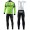 2018 Euskadi Murias Profteam groen winterset Wielerkleding Set Wielershirts lange mouw+fietsbroek lang met zeem 9BK4l