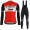 Trek Segafredo 2019 rood Fietskleding Set Fietsshirt lange mouw+Lange Fietsbroeken Bib 7J2LV