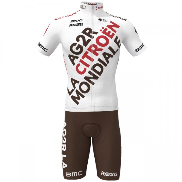 AG2R Citroen 2022 wielershirt korte mouw (lange rits) professioneel wielerteam