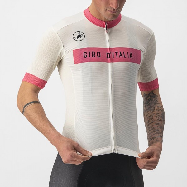 Giro d'Italia 2023 FUORI-MAGLIA BIANCO fietsshirt met korte mouwen