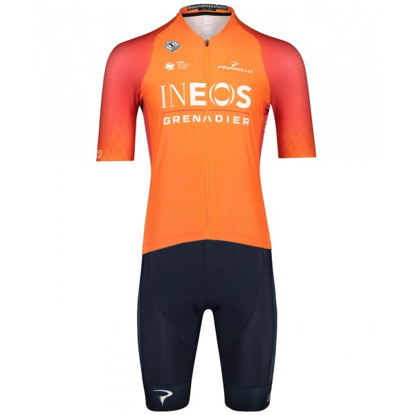 INEOS GRENADIERS 2022 trainingseditie ICON wielershirt met korte mouwen (lange ritssluiting) professioneel wielerteam