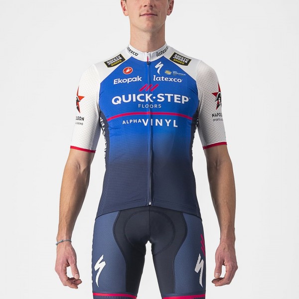 Quick Step Alpha Vinyl 2022 Competizione wielershirt met korte mouwen professioneel wielerteam