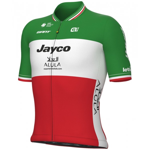 Team Jayco AlUla Italiaans kampioen 2023 wielershirt met korte mouwen - ALE professioneel wielerteam