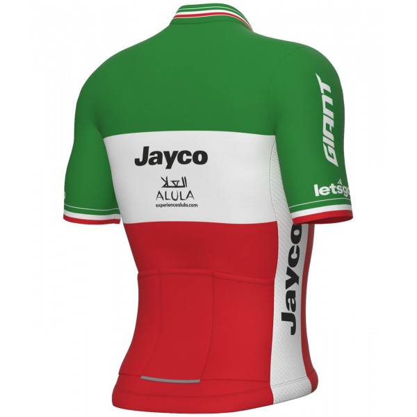 Team Jayco AlUla Italiaans kampioen 2023 wielershirt met korte mouwen - ALE professioneel wielerteam