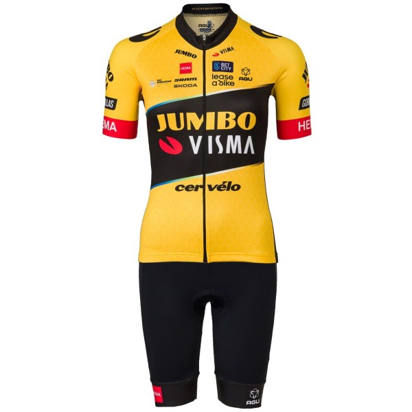 TEAM JUMBO-VISMA 2023 koersbroek dames korte professionele wielerploeg