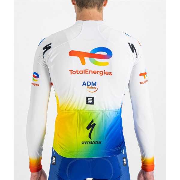 Team TotalEnergies 2022 wielershirt lange mouw professioneel wielerteam