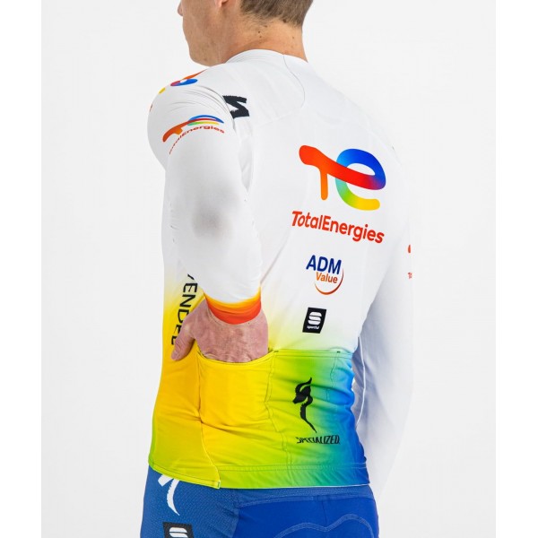 Team TotalEnergies 2022 wielershirt lange mouw professioneel wielerteam