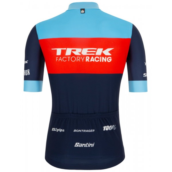 Trek Factory Racing XC 2022 fietsshirt met korte mouwen (lange ritssluiting) professioneel wielerteam