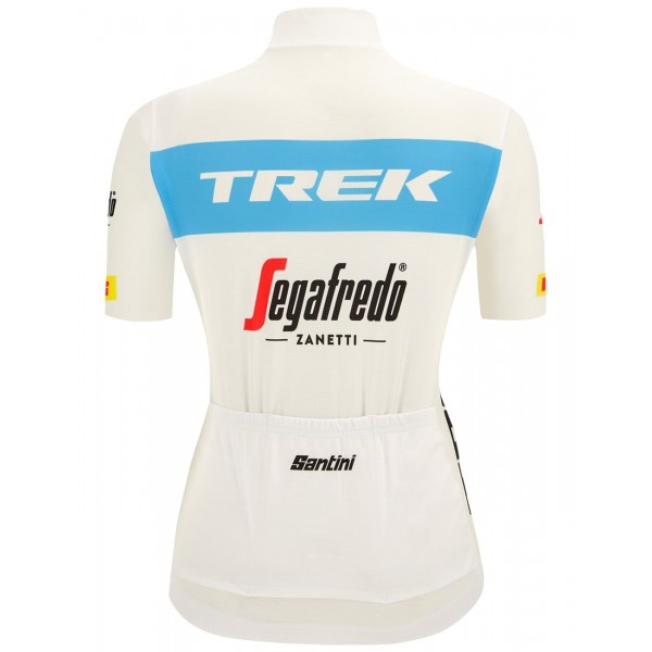 TREK-SEGAFREDO damesteam 2022 wielershirt met korte mouwen (lange ritssluiting) professioneel wielerteam